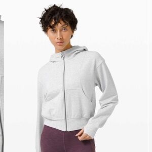 LULULEMON CATCH A BREATH ZIP HOODIE HEATHERED CORE ULTRA LIGHT GREY